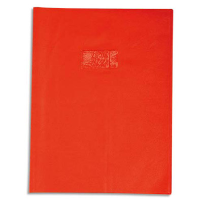 Calligraphe - Protège cahier sans rabat - 24 x 32 cm - grain cuir - rouge