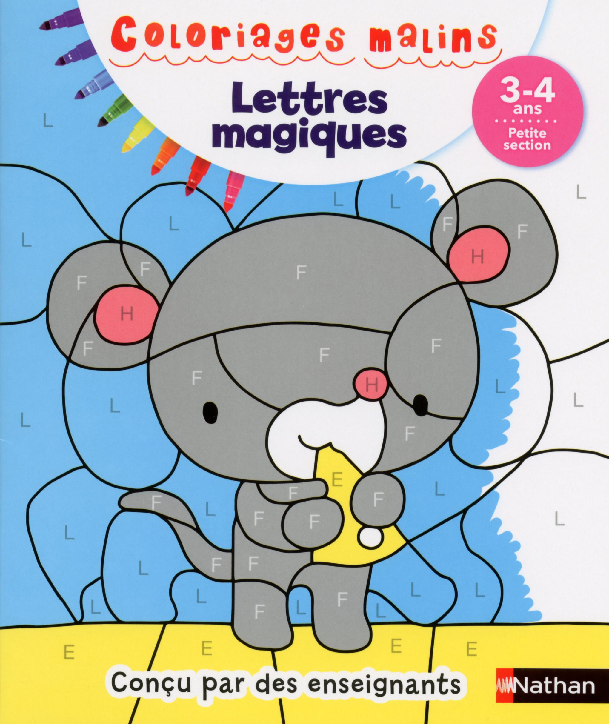 coloriages malins lettres magiques petite section 3 4 ans pas cher bureau vallee