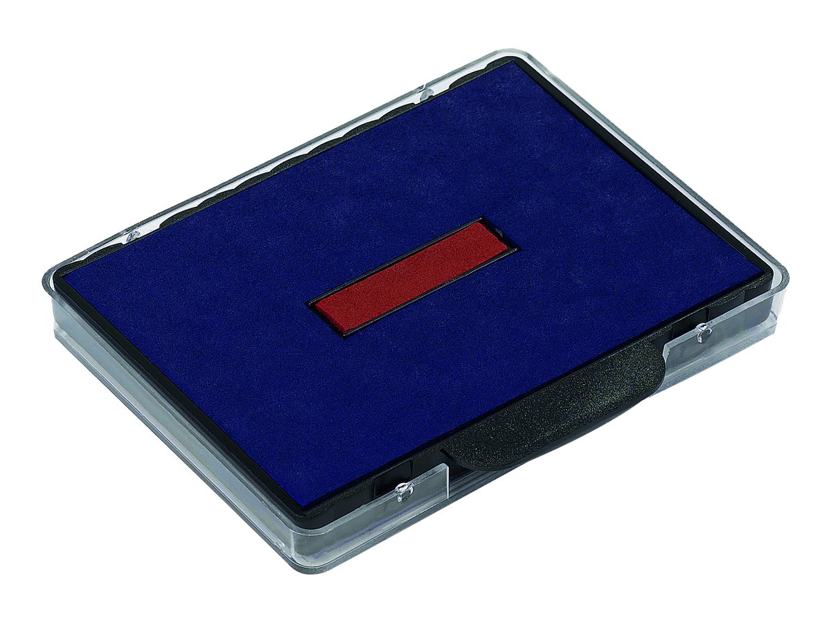Trodat - 3 Encriers bicolores 6/58/2 recharges pour tampon 5474/5480 - bleu/rouge