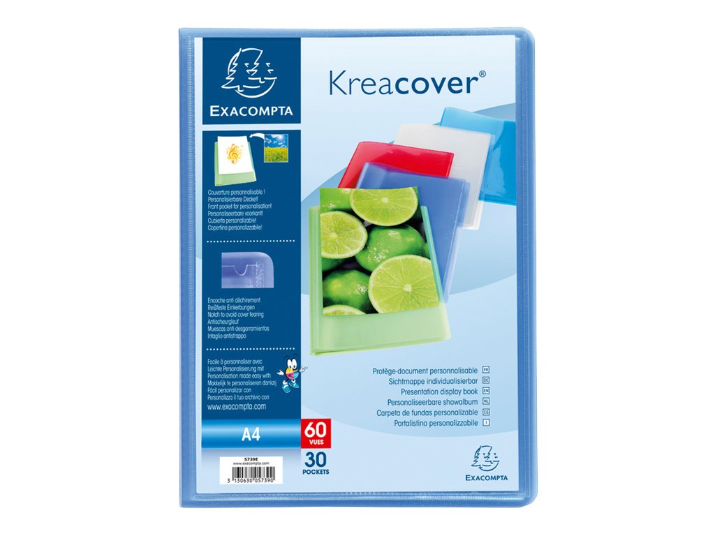 Exacompta KreaCover - Porte vues personnalisable - 120 vues - A4 - disponible dans différentes couleurs