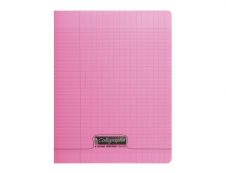 Calligraphe 8000 - Cahier polypro A4 (21x29,7 cm) - 96 pages - grands carreaux (Seyes) - rose