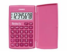 Calculatrice de poche Casio Petit-FX LC-401LV - 8 chiffres - alimentation batterie - rose