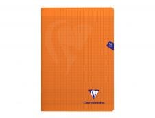 Clairefontaine Mimesys - Cahier polypro A4 (21x29,7 cm) - 96 pages - grands carreaux (Seyes) - orange