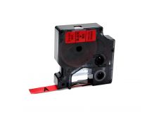 Dymo D1 - Ruban d'étiquettes auto-adhésives - 1 rouleau (12 mm x 7 m) - fond rouge écriture noire 