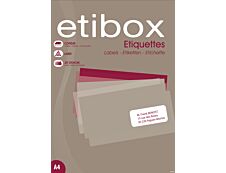 Etibox - 200 Étiquettes adhésives blanches - 210 x 148.5 mm - Coins droits - réf 119759
