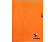 Clairefontaine Mimesys - Cahier polypro 24 x 32 cm - 96 pages - grands carreaux (Seyes) - orange