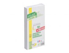 GPV Green - 50 Enveloppes recyclées + 10 gratuites DL 110 x 220 mm - 75 gr - sans fenêtre - bande auto-adhésive