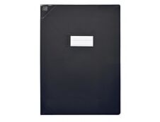Oxford Strong Line - Protège cahier sans rabat - 24 x 32 cm - noir opaque