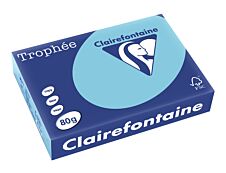 Clairefontaine Trophée - Papier couleur - A4 (210 x 297 mm) - 80 g/m² - 500 feuilles - bleu alizé