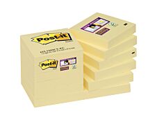 Post-it - 12 Blocs notes Super Sticky - jaune - 47,6 x 47,6 mm