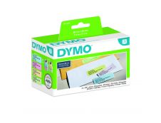 Dymo LabelWriter  - Ruban d'étiquettes auto-adhésives - 4 rouleaux de 130 étiquettes (28 x 89 mm) - fond bleu, fond rose, fond jaune et fond vert écriture noire