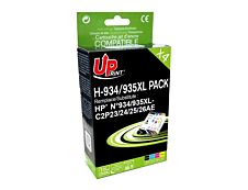 Cartouche compatible HP 934XL/935XL - pack de 4 - noir, cyan, magenta, jaune - UPrint H.934/935XL 