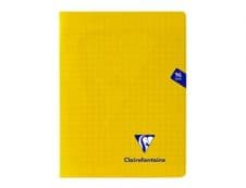 Clairefontaine Mimesys - Cahier polypro 17 x 22 cm - 96 pages - grands carreaux (Seyes) - jaune