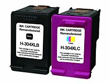 Cartouche compatible HP 304XL - pack de 2 - noir, cyan, magenta, jaune - UPrint H.304XL 