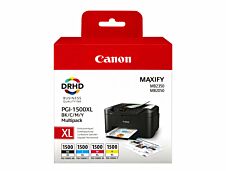 Canon PGI-1500XL - Pack de 4 - noir, cyan, magenta, jaune - cartouche d'encre originale