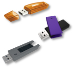 Clés USB à capuchon, coulissante ou pivotante