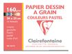 Clairefontaine Dessin à Grain - Pochette papier à dessin - 12 feuilles - 24 x 32 cm - 160 gr - blanc