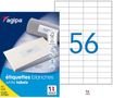 Apli Agipa - 5600 Étiquettes adhésives blanches multi-usages - 52,5 x 21,2 mm - coins droits - réf 118992