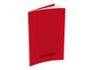 Conquérant Classique - Cahier polypro 17 x 22 cm - 48 pages - grands carreaux (Seyes) - rouge
