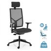 Fauteuil de bureau NOVA - accoudoirs réglables - appui-tête réglable - noir