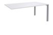 Bureau simple IRIS - L160 cm - Plan suivant - Pieds aluminium - plateau Blanc perle