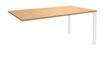 Bureau simple IRIS - L180 cm - Plan suivant - Pieds blanc - plateau imitation Hêtre