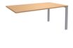 Bureau simple IRIS - L180 cm - Plan suivant - Pieds aluminium - plateau imitation Hêtre