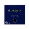 Waterman - 6 cartouches d'encre pour stylo plume - noir
