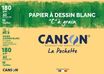 Canson C à grain - Pochette papier à dessin - 10 feuilles - A3 - 180 gr - blanc