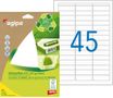 Apli Agipa - Etui A5 - 630 Étiquettes 100% recyclées blanches multi-usages - 12,8 x 38 mm - coins arrondis - réf 101244