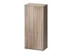 Armoire haute JAZZ+ - L80 x H183 x P48 - 2 portes - 4 étagères - Chêne gris