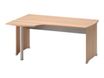 Bureau compact à gauche JAZZ+ - 180 cm - Pieds panneaux - Hêtre ambré
