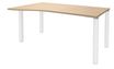 Bureau Vague EXPRIM - L160 cm - Retour gauche - Plateau imitation Chêne clair - Pieds blanc