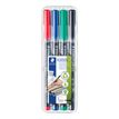 0400000031347-STAEDTLER LUMOCOLOR 313 - Pack de 4 marqueurs permanents - pointe super fine - couleurs assorti-P_3134_3-0