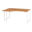 3483600495242-Bureau compact gauche - SUNDAY - noyer - pieds cadre-Angle droit-0