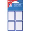 Apli Agipa - 32 Étiquettes scolaires cadre bleu - 38 x 50 mm - réf 111961