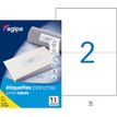 Apli Agipa - 200 Étiquettes adhésives blanches multi-usages - 210 x 148,5 mm - coins droits - réf 119016