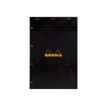 3037922010098-Rhodia Basics - Bloc notes - A4 + - 160 pages - grands carreaux - 80g - noir-Avant-0
