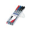 4007817319123-STAEDTLER Lumocolor 318 - Pack de 4 marqueurs permanents (format spécial) - pointe fine - c-Angle droit-1