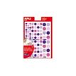 8410782135241-Apli - 6 feuilles gommettes rondes - rose/lilas-Avant-0