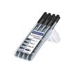 4007817310083-STAEDTLER LUMOCOLOR - Pack de 4 marqueurs permanents - pointes assorties - noir-Angle droit-1