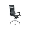 3700339883783-Fauteuil de bureau WARREN - accoudoirs fixes - cuir noir-Arrière-2