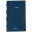 Agenda à spirale Polyprop Breform - 1 jour par page - 10 x 16,5 cm - bleu - Brepols