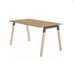 0403000553987-Bureau CONNEXION - 160 cm - Pieds bois - Chêne/anthracite--0