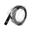 3501170898130-Dymo - Ruban d'étiquettes auto-adhésives 3D - 1 rouleau (9 mm x 3 m) - fond noir-Angle droit-1
