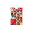 Apli - 3 feuilles gommettes chiffres - coloris assortis