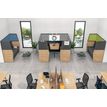 3253310169999-Box acoustique IN'TEAM - L210 x H 150 x P170 cm - 6 places avec table - structure chêne gris et -P_400001895_4-3