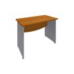 Bureau droit DUAL - L80 - Pieds Alu - plateau imitation Merisier