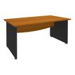 3253310105379-Bureau droit DUAL - L140 - Pieds Anthracite - plateau imitation Merisier-P_400008994_1-0