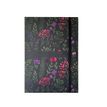 Agenda à élastique Flowers - 1 jour par page - 15 x 21 cm - bleu nuit - Oxford